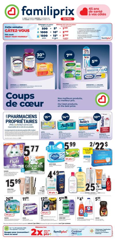 Familiprix Extra Flyer September 4 to 10