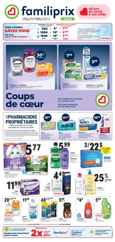 Familiprix Sante Flyer September 4 to 10
