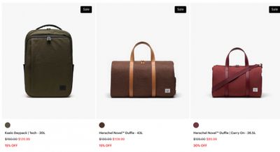 Herschel Canada: Sale up to 50% off + Free Shipping on All Orders