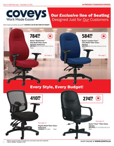 Covey Basics Flyer July 1 to December 31
