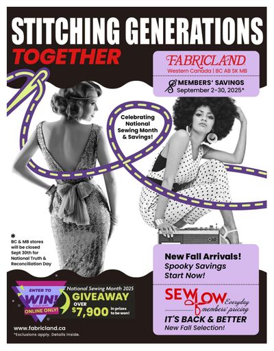 Fabricland (West) Flyer September 2 to 30