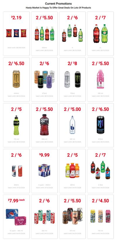 Hasty Market in-store Deals September 1 to 30