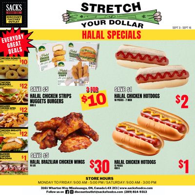 Sacks Food Co. Flyer September 3 to 16