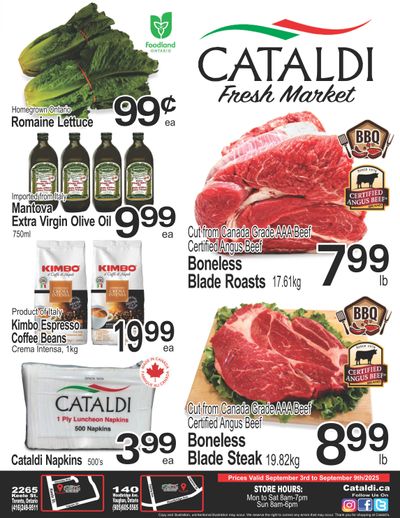 Cataldi Fresh Market Flyer September 3 to 9