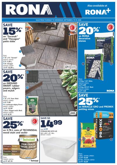 Rona & Rona+ (ON) Flyer September 4 to 10