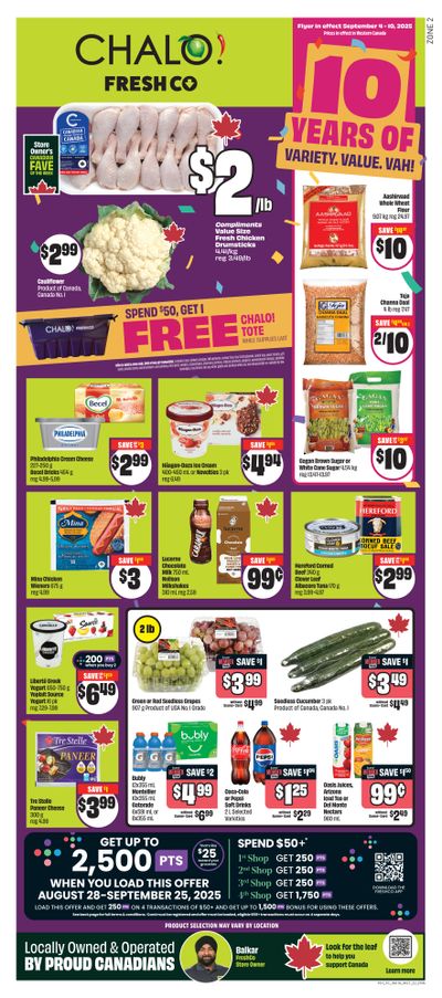 Chalo! FreshCo (West) Flyer September 4 to 10