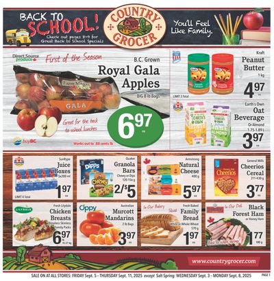 Country Grocer Flyer September 5 to 11
