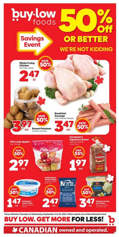 Buy-Low Foods Flyer September 4 to 10