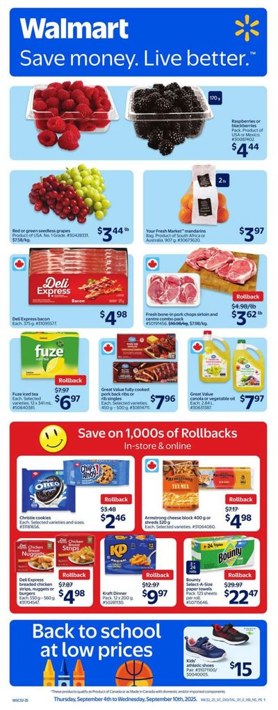 Walmart (Atlantic) Flyer September 4 to 10