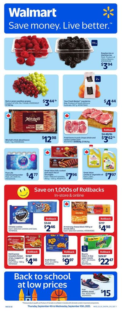 Walmart (West) Flyer September 4 to 10