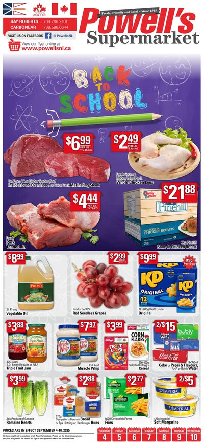 Powell's Supermarket Flyer September 4 to 10