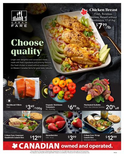 Urban Fare Flyer September 4 to 10