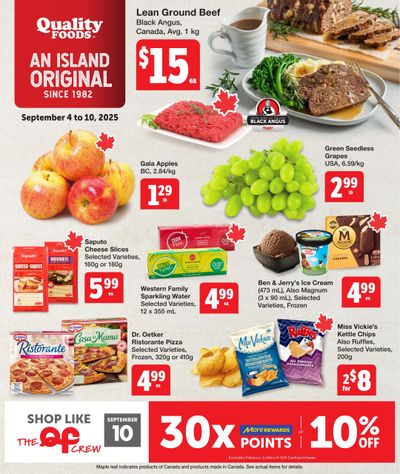 Quality Foods Flyer September 4 to 10