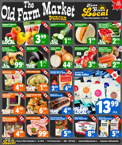 The Old Farm Market (Duncan) Flyer September 4 to 10