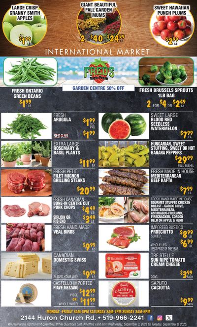 Fred's Farm Fresh Flyer September 3 to 9