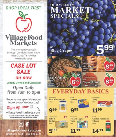 Village Food Markets Flyer September 3 to 9