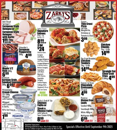 Zarky's Flyer September 3 to 9