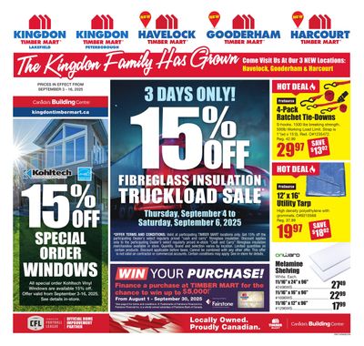 Timber Mart Flyer September 3 to 15