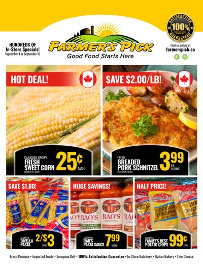 Farmer's Pick Flyer September 4 to 10