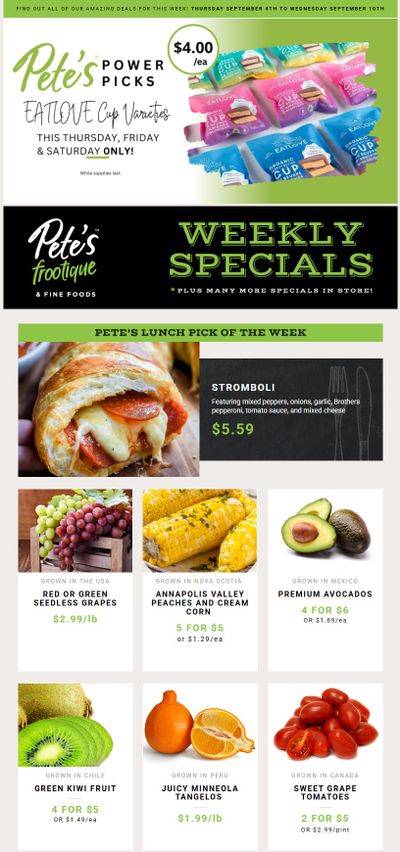 Pete's Fine Foods Flyer September 4 to 10