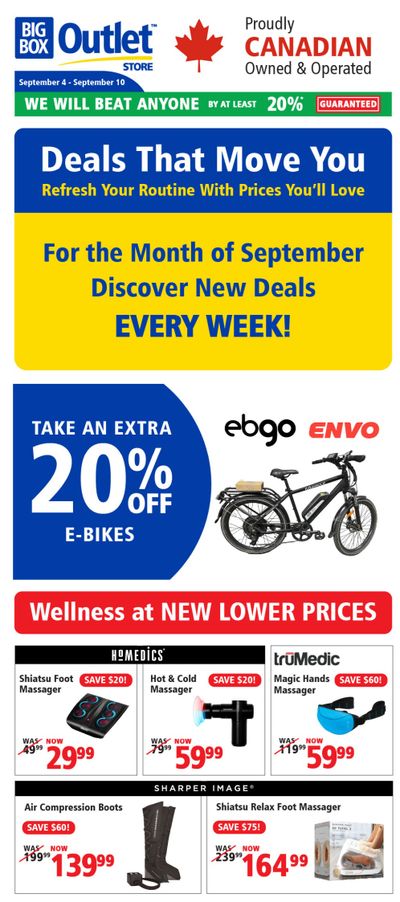 Big Box Outlet Store Flyer September 4 to 10
