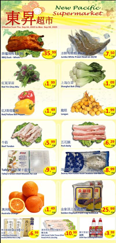 New Pacific Supermarket Flyer September 4 to 8