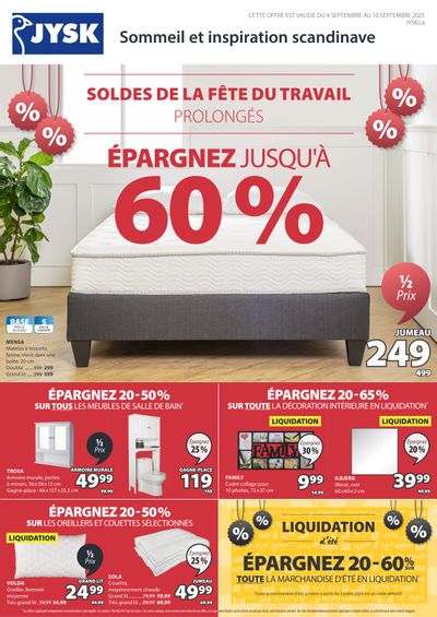 JYSK (QC) Flyer September 4 to 10