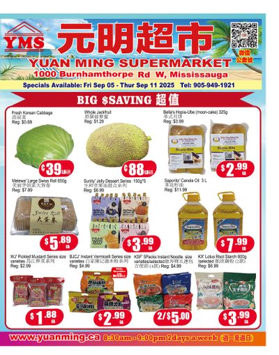 Yuan Ming Supermarket Flyer September 5 to 11