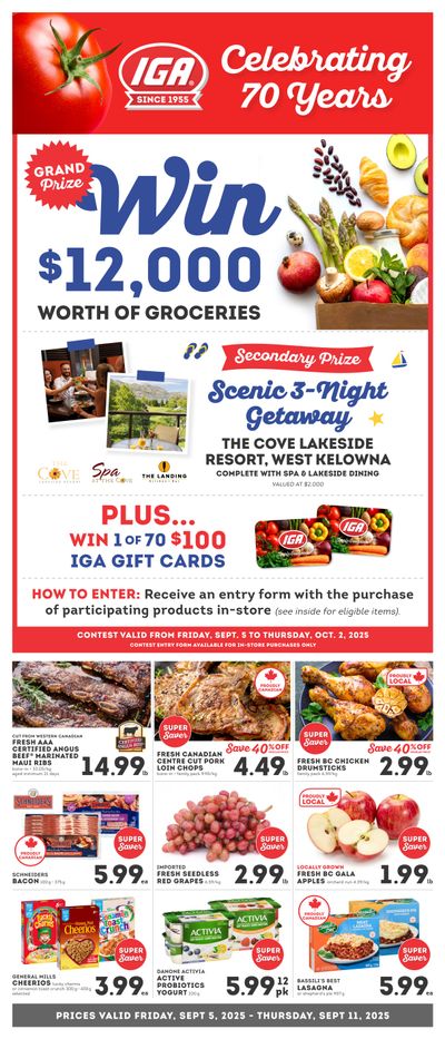 IGA Stores of BC Flyer September 5 to 11