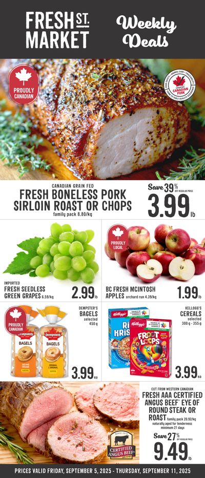 Fresh St. Market Flyer September 5 to 11