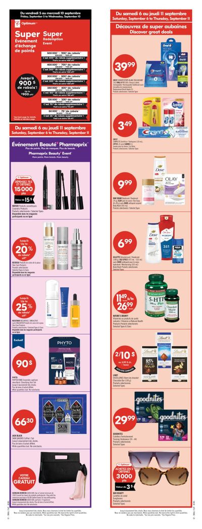 Pharmaprix Flyer September 6 to 11
