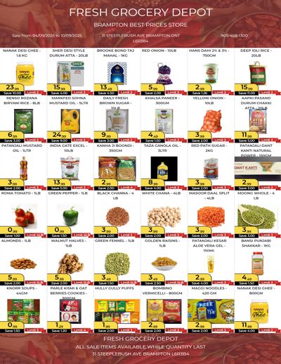 Fresh Grocery Depot Flyer September 4 to 10
