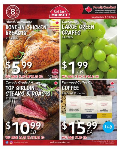 Red Barn Market Flyer September 4 to 10