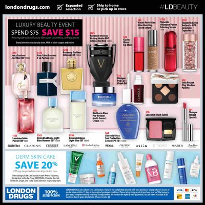 London Drugs Luxury Beauty Event Flyer September 5 to 24