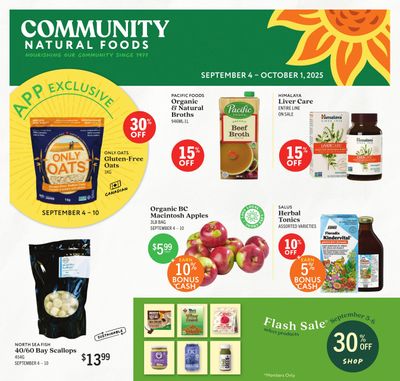 Community Natural Foods Flyer September 4 to 10