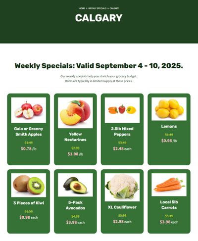 H&W Produce Flyer September 4 to 10