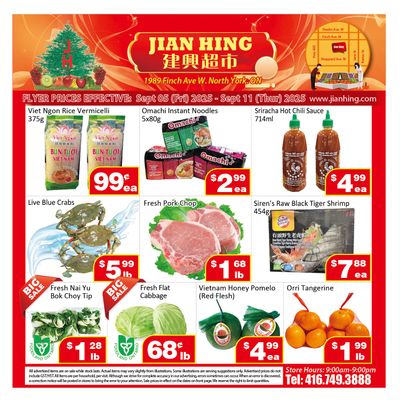 Jian Hing Supermarket (North York) Flyer September 5 to 11