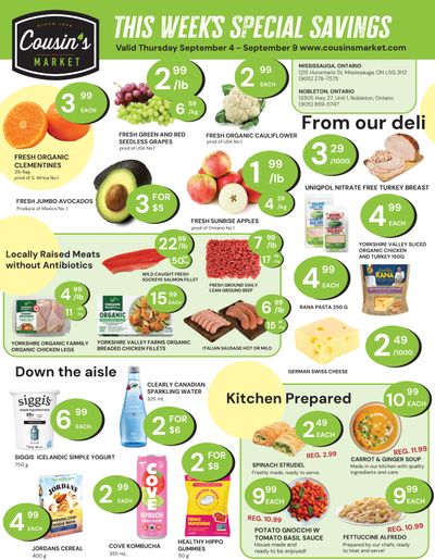 Cousin's Market Flyer September 4 to 9