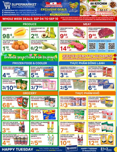 88 Supermarket Flyer September 4 to 10