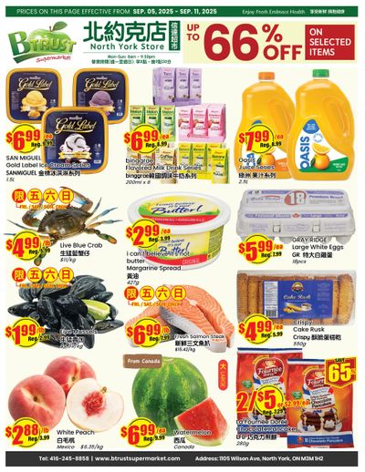 Btrust Supermarket (North York) Flyer September 5 to 11