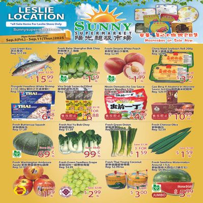 Sunny Supermarket (Leslie) Flyer September 5 to 11