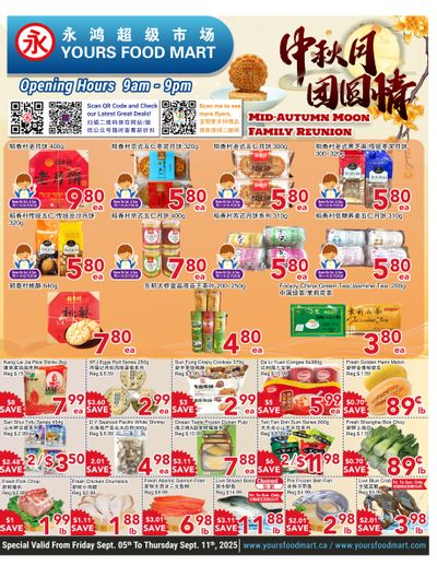 Yours Food Mart Flyer September 5 to 11