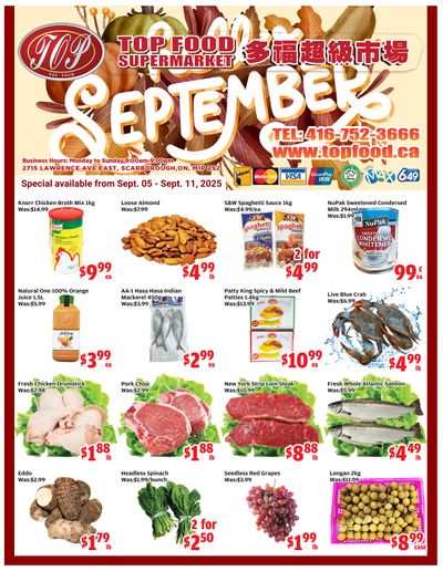 Top Food Supermarket Flyer September 5 to 11