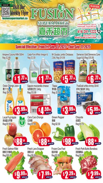 Fusion Supermarket (Scarborough) Flyer September 5 to 11