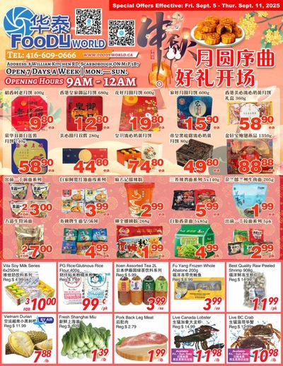 Foody World (Scarborough, ON) Flyer September 5 to 11