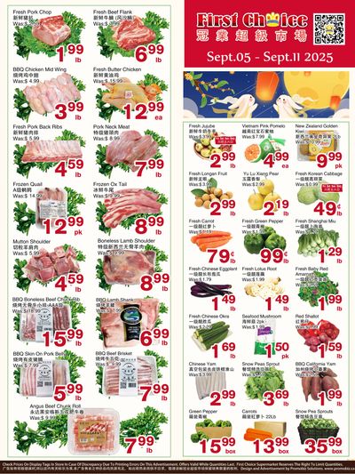 First Choice Supermarket Flyer September 5 to 11