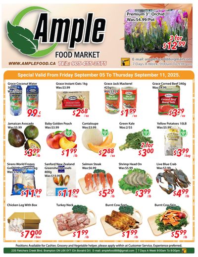 Ample Food Market (Brampton) Flyer September 5 to 11