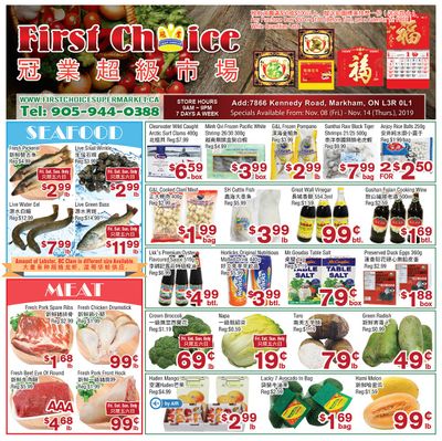 First Choice Supermarket Flyer November 8 to 14
