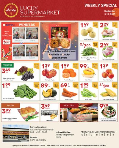 Lucky Supermarket (Surrey) Flyer September 5 to 11