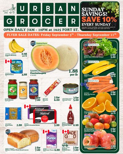 Urban Grocer Flyer September 5 to 11
